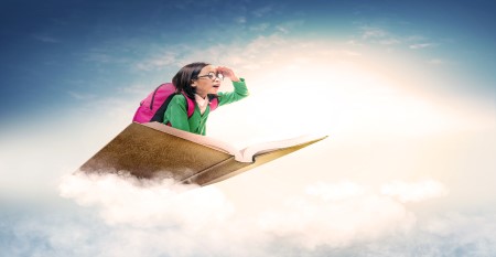 Flying studnet on book 450233 Flying studnet on book 450233